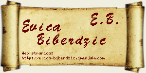 Evica Biberdžić vizit kartica